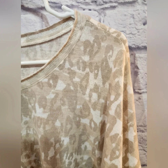 Vintage Havana leopard print, crew neck, cropped blouse with a tie front Sz S - Picture 4 of 7